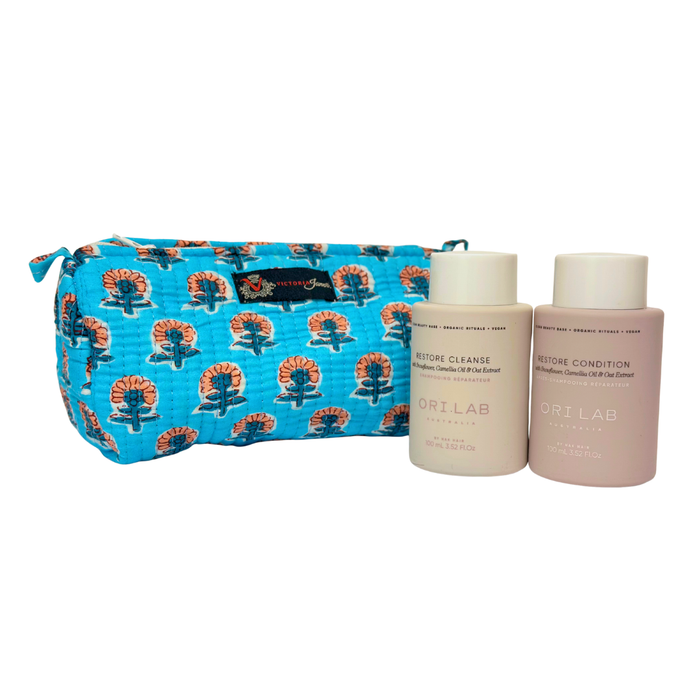 Blue Petal Flower Ori Lab Restore Travel Set
