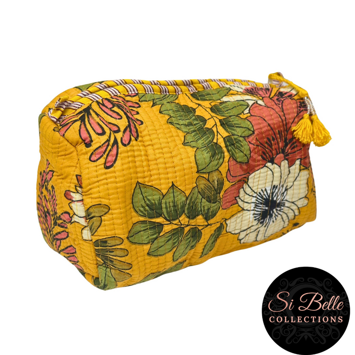 Mustard Flower Pouch Bag Set
