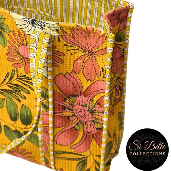 Mustard Flower Designer Carry All Tote Bag