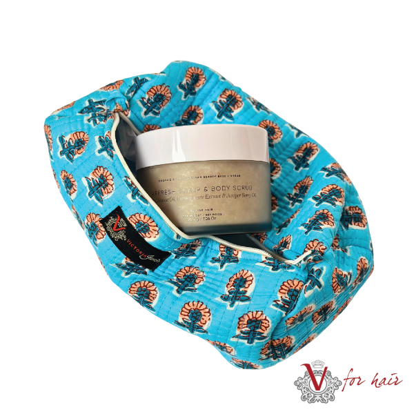 Blue Petal Flower Ori Lab Scalp and Body Scrub Pack in bag