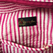 Tibetan Tiger Pink Zipped Designer Carry All Tote Bag close up logo