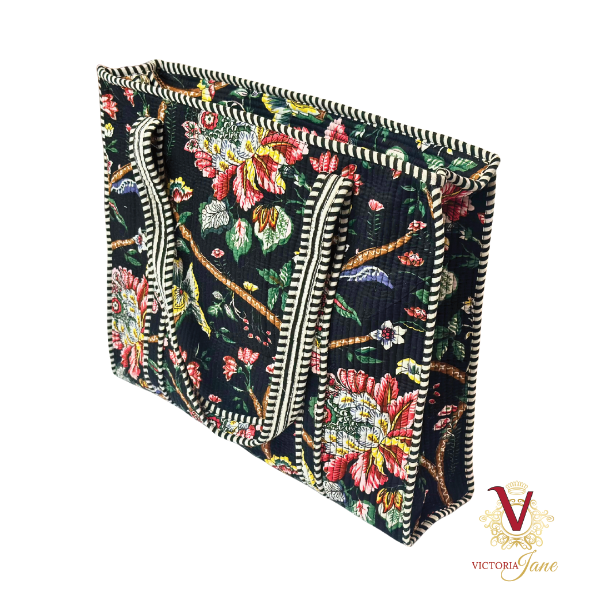 Black Forest Zipped Designer Carry All Tote Bag side