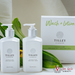 Tilley - Coconut Lime Hand & Body Wash & Lotion Duo for Silky Soft Skin photoshoot with plant