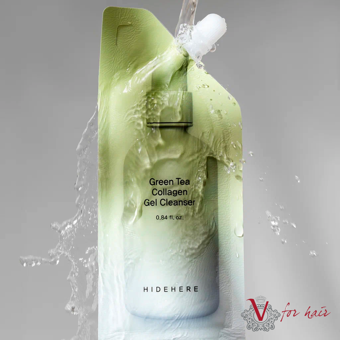 HIDEHERE - Green Tea Collagen Gel Cleanser - 25ml splash with water