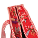 Red Bird Zipped Designer Carry All Tote Bag close up zip