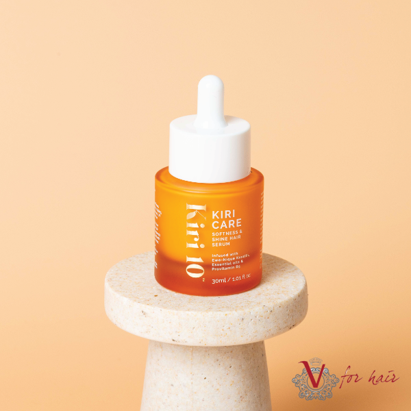 Kiri10 - Softness & Shine Keratin Hair Serum - 30ml on stand