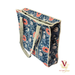 Denim Flower Zipped Designer Carry All Tote Bag side view