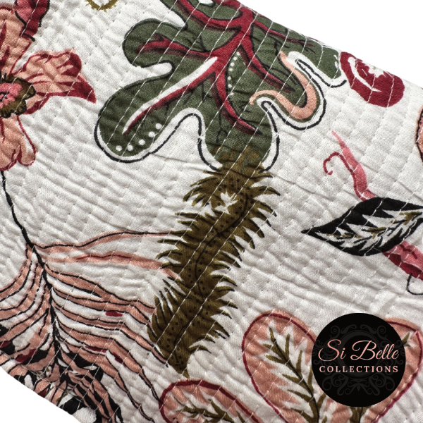 si belle collections White Coral Sunset Toilet Bag close up