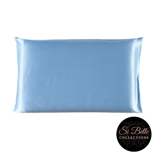 Si Belle Collections - Baby Blue Satin Pillowcase