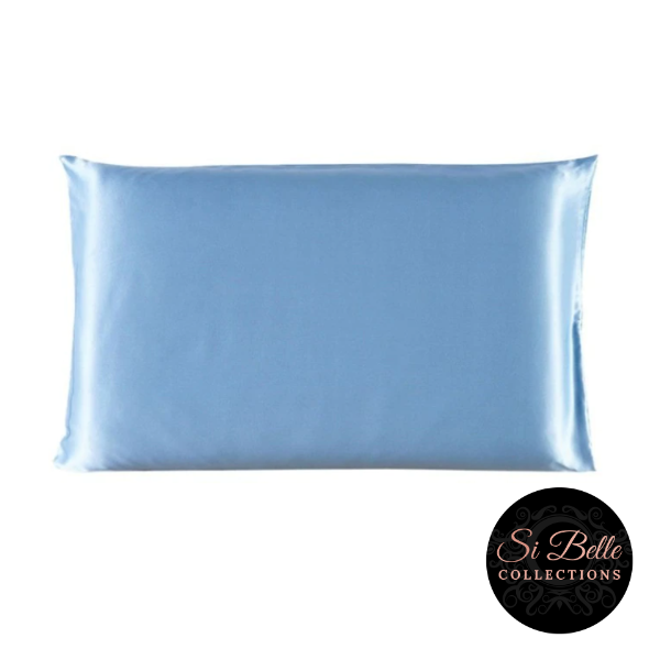Si Belle Collections - Baby Blue Satin Pillowcase