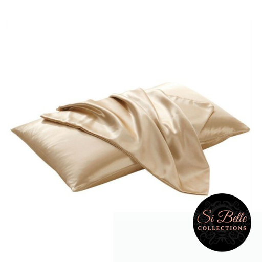 Si Belle Collections - Gold Satin Pillowcase